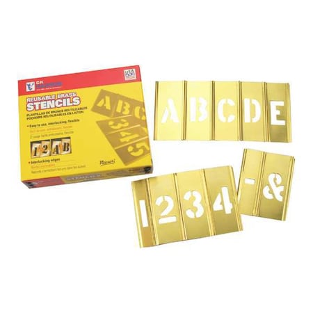 1/2 45PC Letter & Numbergothic Sten MPN:10066