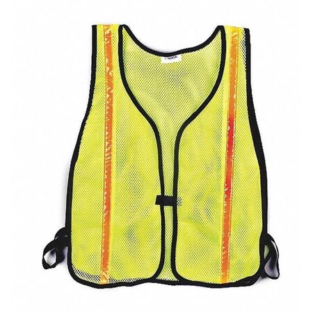 Lime Green Vest, Red Reflect Stripes MPN:55115