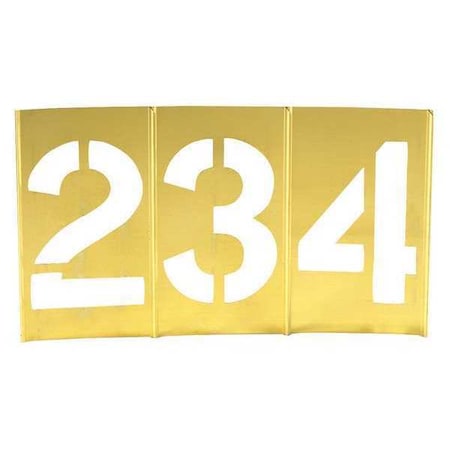 Stencil Number 1 12, Number Set, Brass, 13 Pieces MPN:101621