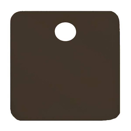 Blank Tag, Aluminum, 1 in H x 1 in W, Black, Square, 5 PK MPN:43020