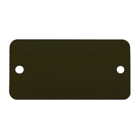 Blank Tag, Aluminum, 3/4 in H x 1 3/4 in W, Black, Rectangle, 5 PK MPN:43050
