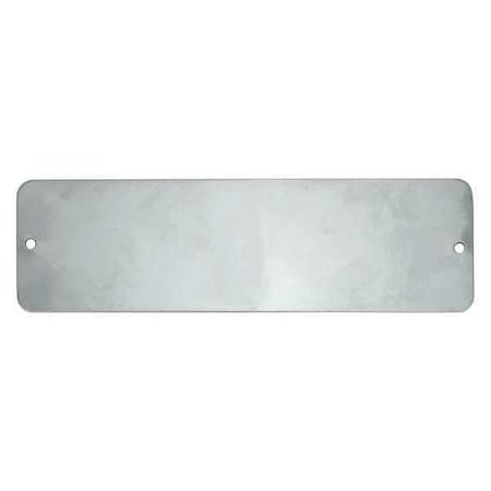 Blank Tag, Stainless Steel, 2 in H x 6 in W, Silver, Rectangle, 5 PK MPN:43059