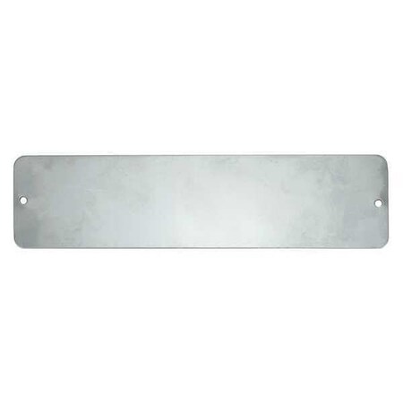 Blank Tag, Stainless Steel, 2 in H x 8 in W, Silver, Rectangle, 5 PK MPN:43060
