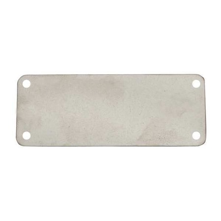 Blank Tag, Aluminum, 1 in H x 2 in W, Silver, Rectangle, 10 PK MPN:43071