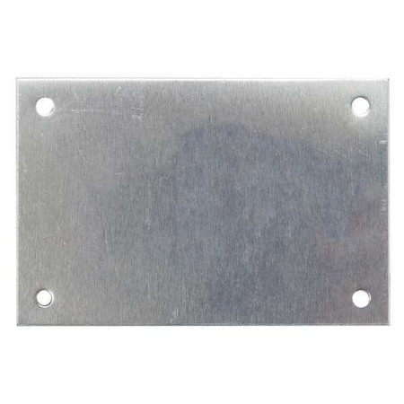 Blank Tag, Aluminum, 2 in H x 3 in W, Silver, Rectangle, 10 PK MPN:43072
