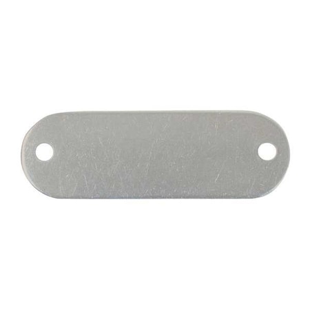 Blank Tag, Stainless Steel, 5/8 in H x 1 7/8 in W, Silver, Rectangle, 25 PK MPN:43106