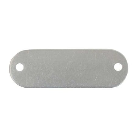 Blank Tag, Stainless Steel, 3/4 in H x 3 1/8 in W, Silver, Rectangle, 10 PK MPN:43108