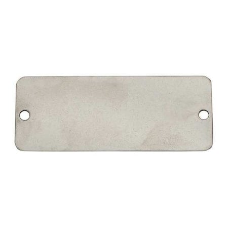 Blank Tag, Stainless Steel, 5/8 in H x 2 1/2 in W, Silver, Rectangle, 10 PK MPN:43111