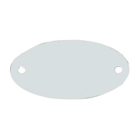 Blank Tag, Stainless Steel, 1 3/16 in H x 2 1/16 in W, 1 5/32 in Dia., Silver, Oval, 10 PK MPN:43121