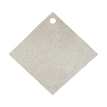 Blank Tag, Stainless Steel, 1 1/4 in H x 1 1/4 in W, Silver, Diamond, 10 PK MPN:43194
