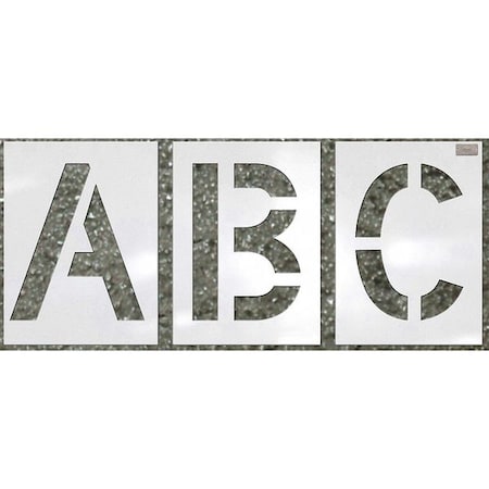 Stencil, Letter Kit, 29pcs., 4 x 2-3/4 In., 70413 MPN:70413