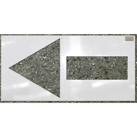 Stencil, Straight Arrow, 42 in Character Height, Not Applicable Font, Polyethylene, White, 1 Pieces MPN:70470