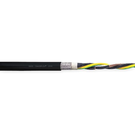 Motor Cable, 16 AWG, 4 C, Black, PVC, 1, 000 V, 100 ft MPN:CF31-15-04-100
