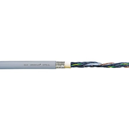 Control Cable, 16 AWG, 4 C, Gray, PUR, 1, 000 V, Order by the Foot MPN:CF78-UL-15-04-1