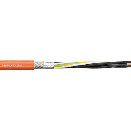 Motor Cable, 4 C, Orange, PUR, 1, 000 V, Order by the Foot MPN:CF896-40-04
