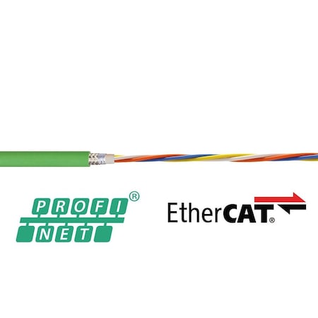 Bus Cable, Green, PUR, 50 V, Order by the Foot MPN:CF898-060