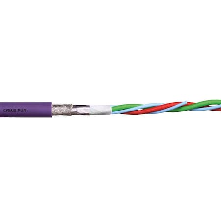 Bus Cable, Profibus, 20 AWG, Red, 50 V MPN:CFBUS-PUR-001