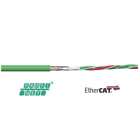 Bus Cable, Profinet, 22 AWG, Green, 50 V MPN:CFBUS-PUR-060