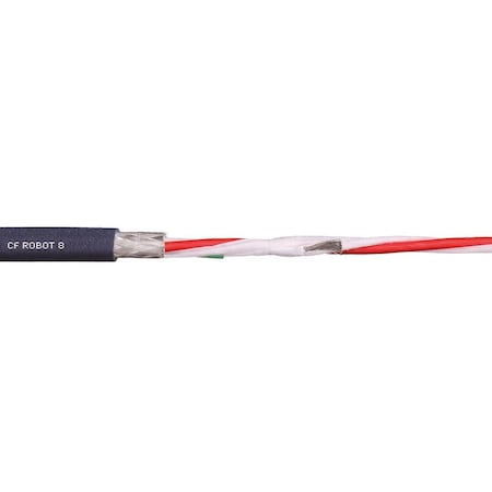 BusCable, DeviceNet, 24AWG/22AWG, Black, 50V MPN:CFROBOT8-030