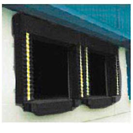Chalfant Black Dock Door Seal Model 131 Heavy Duty 40 Ounce 8'W x 10'H with HD Wear Pleats 131-8X10P BLK