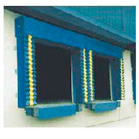 Chalfant Blue Dock Door Seal Model 130 Heavy Duty 40 Ounce 8'W x 10'H with HD Wear Pleats 131P8X10PBLUE