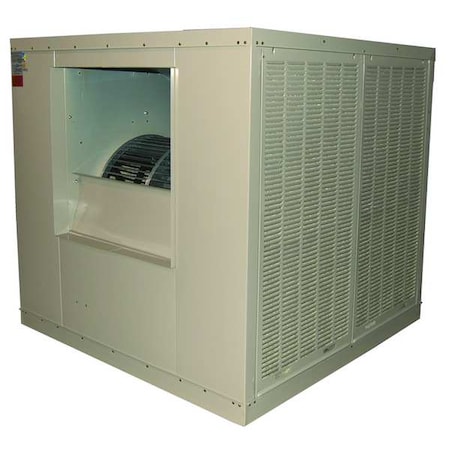 Ducted Evaporative Cooler, 16, 000 cfm, 10, 000 sq ft, 50 gal, 2 hp, Belt, 230V Pump MPN:7K583