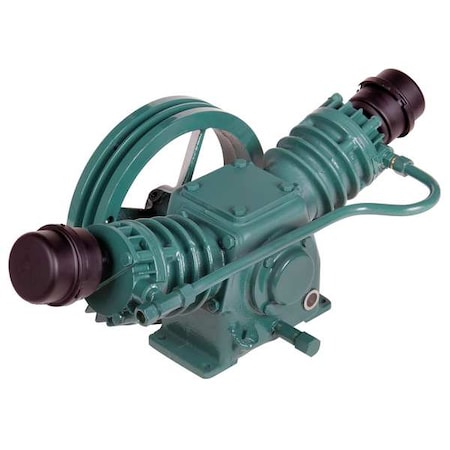 Air Compressor Pump, 1 1/2 hp, 2 hp, 1 Stage, 16 fl oz Oil Capacity, 2 Cylinder MPN:BVA