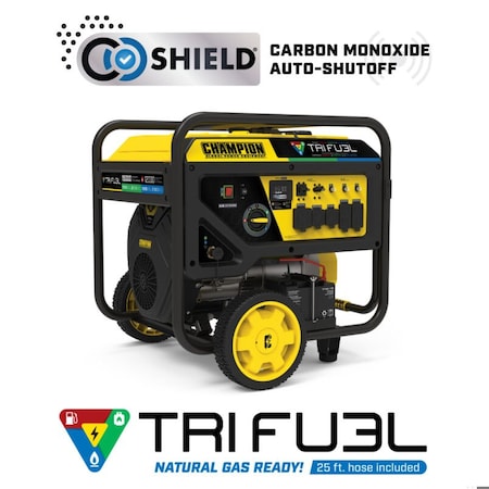 Portable Generator, Gasoline/Natural Gas/Propane, Electric, Recoil Start, 120/240V AC MPN:201161
