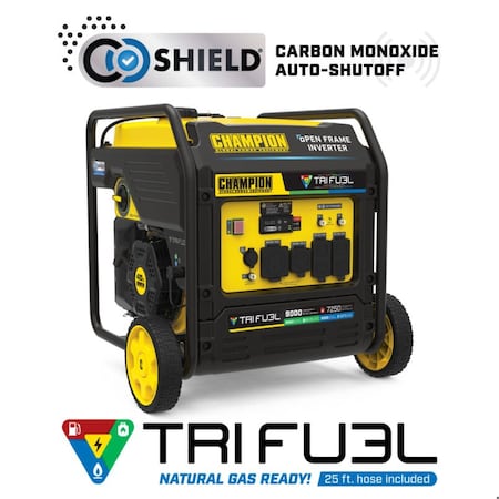 Portable Generator, Gasoline/Natural Gas/Propane, Electric, Recoil Start, 120/240V AC MPN:201176