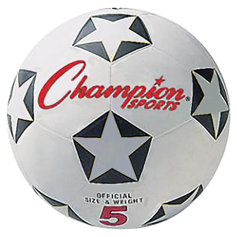 Champion Sports Size 5 Soccer Ball, White/Black/Red (Min Order Qty 6) MPN:SRB5