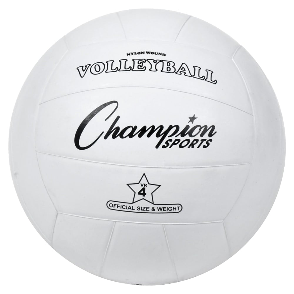 Champion Sports Rubber Volleyball - Rubber, Nylon - White - 1  Each (Min Order Qty 5) MPN:VR4