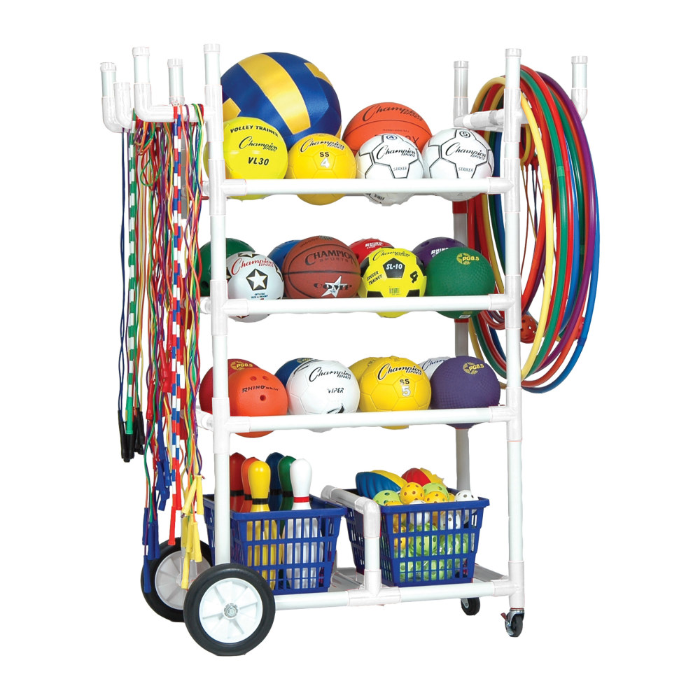Champion Sports Heavy-Duty All-Terrain Cart, 59inH x 19inW x 53inD, White MPN:CHSTWCART