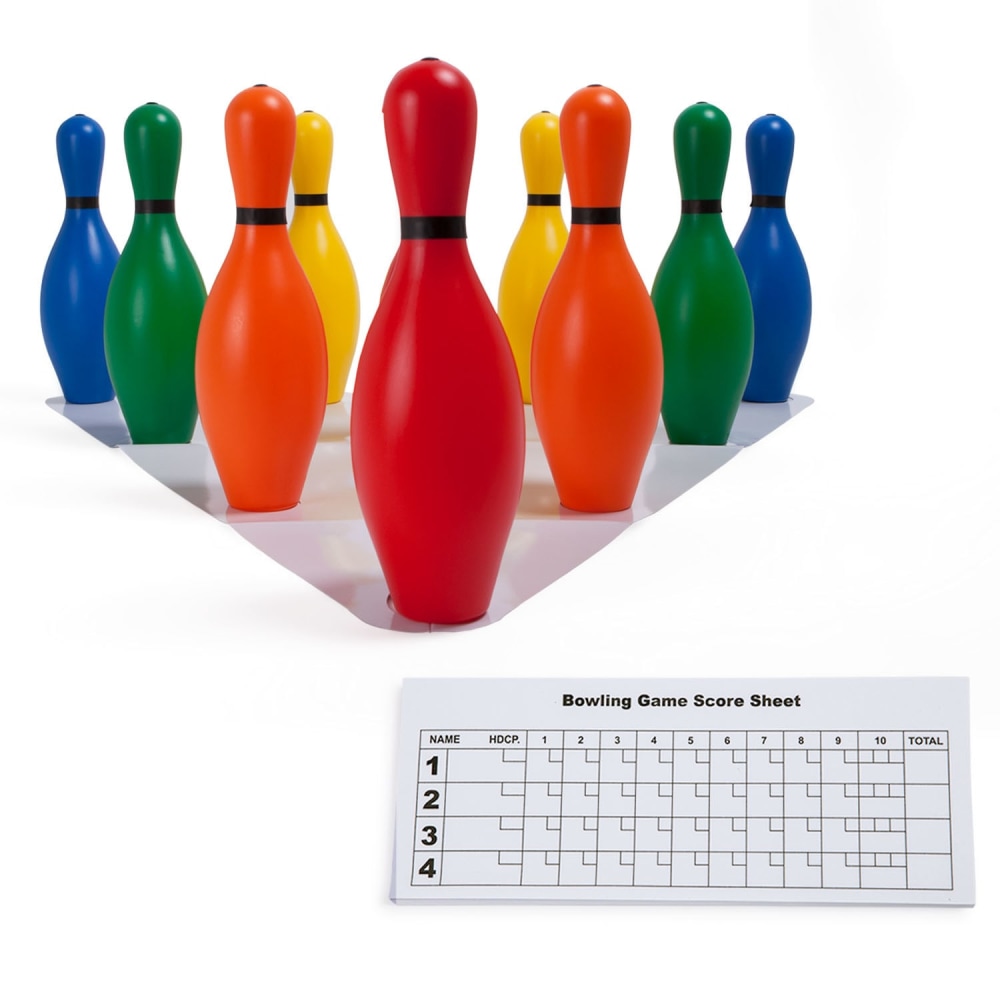 Champion Sports Multicolor Bowling Pin Set, 10 Pins MPN:CHSBP10CLR