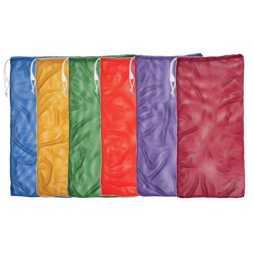 Champion Sports Mesh Equipment Bags, 24inH x 48in, Assorted Colors, Pack Of 6 Bags MPN:CHSMB22SET