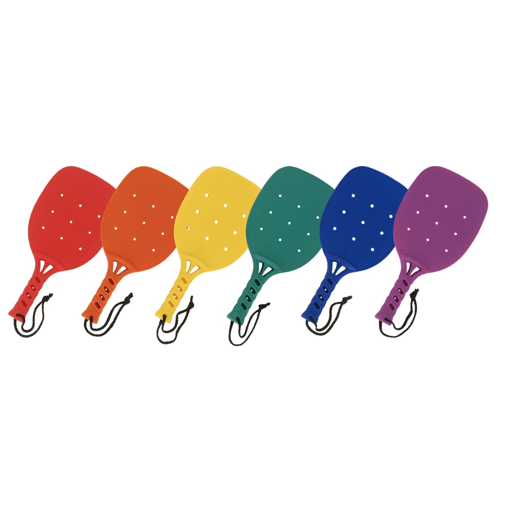 Champion Sports Paddleball Rackets, 15inH x 8inW x 4inD, Assorted Colors, Pack Of 6 Rackets MPN:CHSMRSET