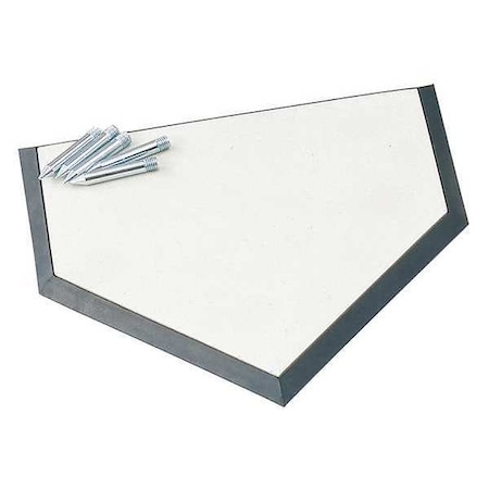 Home Plate, 15 in W, Black; White MPN:85