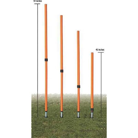 Agility Pole Set, Adjustable, PK4 MPN:AJAPSET
