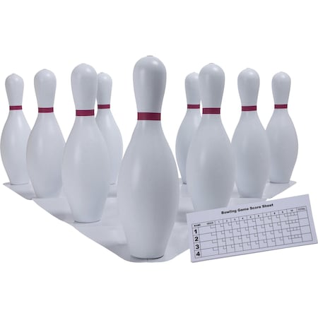 Bowling Pin Set, Set of 10, Score Pad MPN:BP10