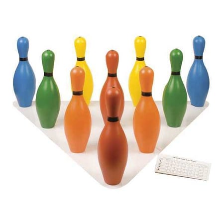 Multi-Color Bowling Weighted Pin, PK10 MPN:BP10CLR