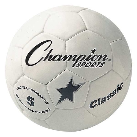 Soccer Ball, White/Black, Size 5, Composite Cover MPN:CLASSIC5