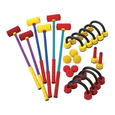 Foam Croquet Set, 6 Colors, Carrying Case MPN:FCRSET