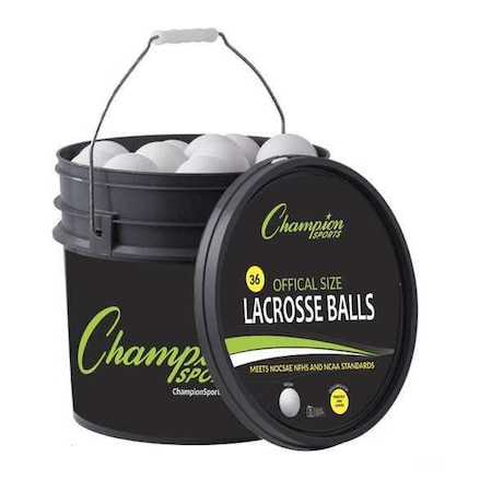 Official Lacrosse Ball, Bucket White, PK36 MPN:LBWN36