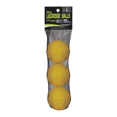 NOCSAE Lacrosse Ball Set, Yellow, PK3 MPN:LBY3SET