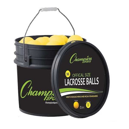 Official Lacrosse Ball, Bucket Yellw, PK36 MPN:LBYN36