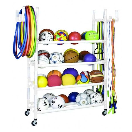 Sports Equpmnt Crt, 61inLx19inWx62inH, Wht MPN:PECART