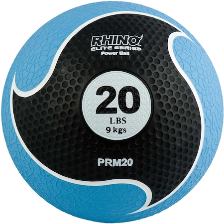 Rhino Elite Medicine Ball, 20lb, Blue MPN:PRM20
