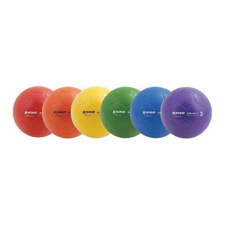 Rhino Skin Low/Boun Soccer Ball Set, Multi Color, Size 3, PK6 MPN:RS73SET
