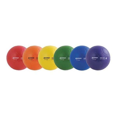 Rhino Skin Low/Bounce Soccer Ball Set, Multi Color, Size 4, PK6 MPN:RS75SET