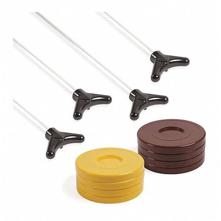 Shuffleboard Set, 4 Cue, 8 Plstc Dscs, PK12 MPN:SBA10