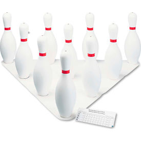 Champion Sports BPSET Bowling Set Plastic/Rubber White 1 Ball/10 Pins/Set BPSET
